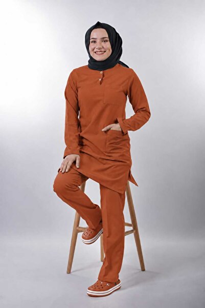 EMİR MEDİKAL (Soft) Tesettür Tile Lycra Women's Medical Uniform Doctor and Nu...