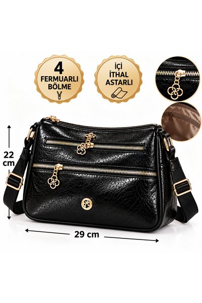 MODAMARKM Set de genți de lux pentru femei, 2 piese – Design elegant, geantă mare de umăr cu multiple compartimente și geantă casual cu curea tip crossbody