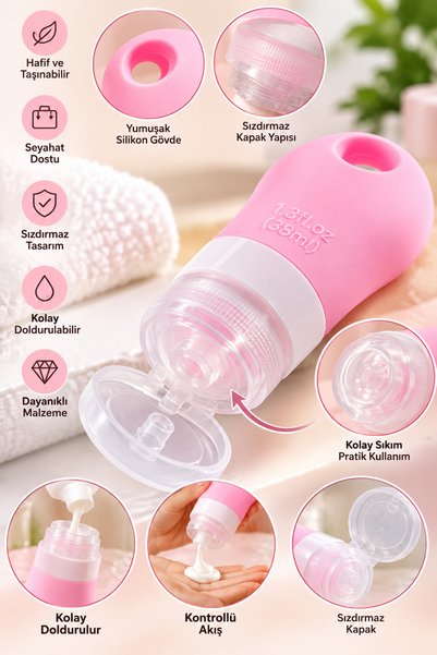 MAQYA KOZMETİK 38ml High-Quality Multi-Purpose Refillable Travel Container (M...