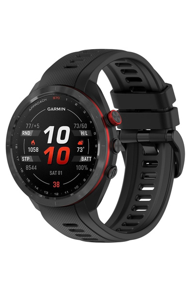 XGSM Curea de silicon pentru Garmin Approach S70 47mm, Negru