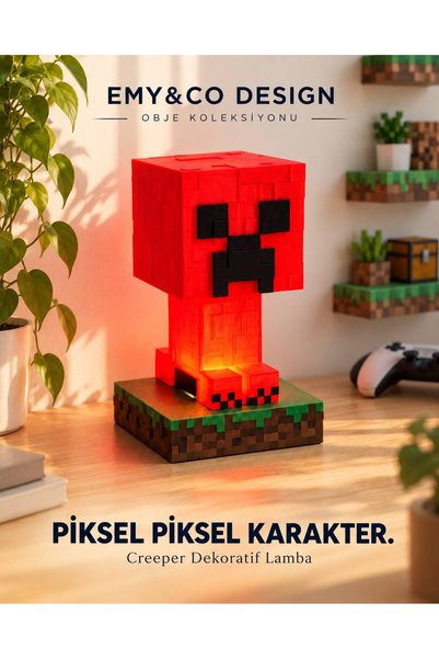 EMYCO. EMY&CO Piksel Karakter Dekoratif LED Lamba