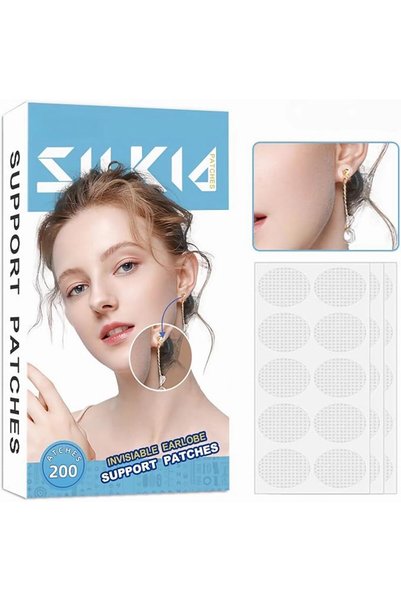 YJing&Z 200 قطعة من لاصقات الأقراط غير المرئية المقاومة للماء، تمنع التمزق وت...