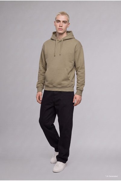 DeFacto Regular Fit Hooded Soft Fleece Basic Sweatshirt with Kangaroo Pocket ...