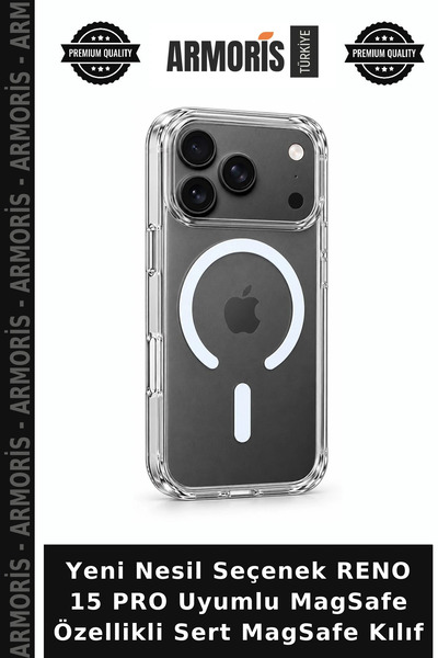 Armoris New Generation Option Reno 15 Pro Compatible Hard Magsafe Case with M...