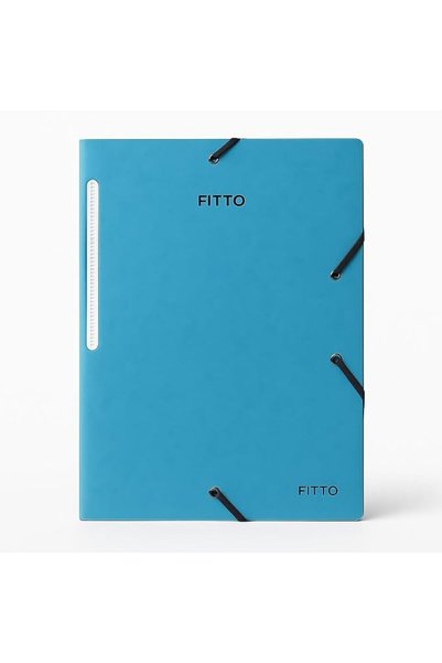 fitto مجلد من الورق المقوى مقاس A4 34x26 سم أزرق
