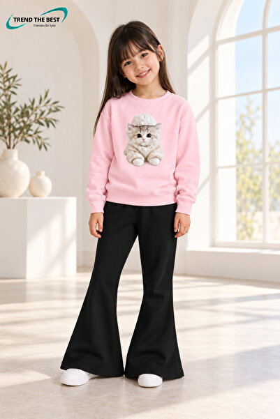 TREND THE BEST Trendin En İyisi Winter, Spring, and Autumn Girls' Black Spani...