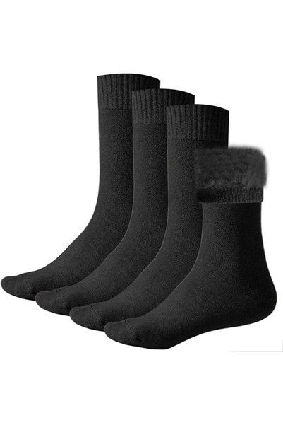 Dress Cici Winter Wool Fluffy Slipper Socks, Half Crew Plush Warm Socks for M...