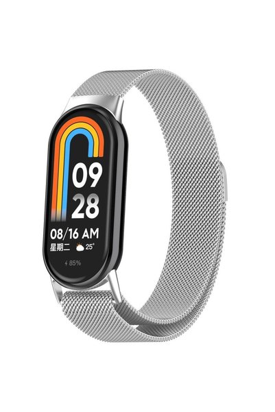 XGSM Curea tip brățară milaneză pentru Xiaomi Smart Band 10 / 9 / 8, Argintiu