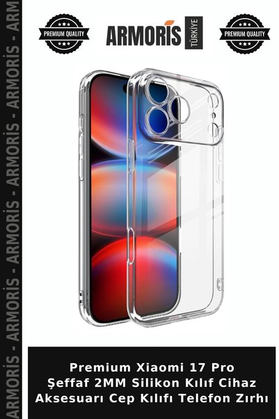 Armoris حافظة سيليكون شفافة فاخرة لهاتف Xiaomi 17 Pro بسمك 2 مم، ملحقات الجها...