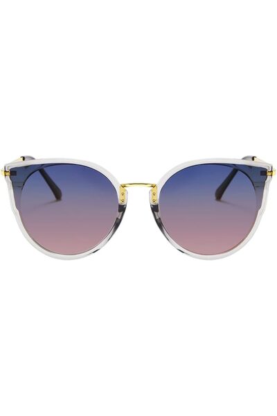 FEISEDY Vintage Polarized Cat Eye Sunglasses for Women Oversized Round Anti G...