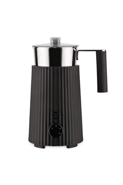 Alessi Plissé MDL13 Αφρογαλιέρα, 350 ml, Μαύρο, 600 W