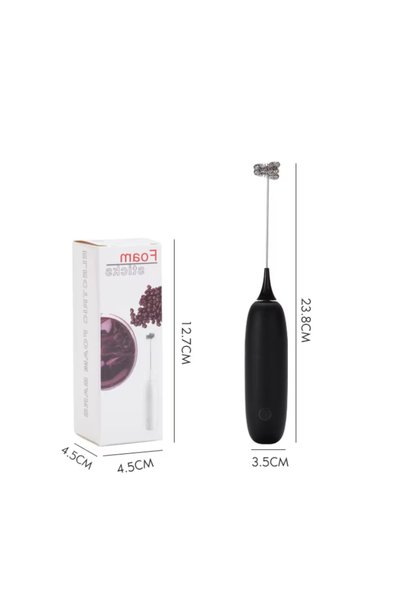 Choice Black Handheld Electric Milk Frother, USB/Plug Electric Egg Beater, Mu...