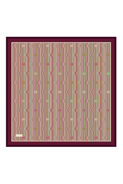 Pierre Cardin وشاح حريري بيج مقاس 90×90