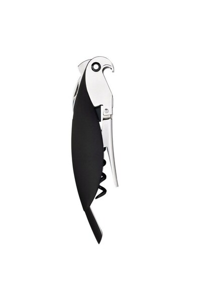 Alessi Parrot AAM32 B Τιρμπουσόν σερβιτόρου, Μαύρο, 13 εκ.