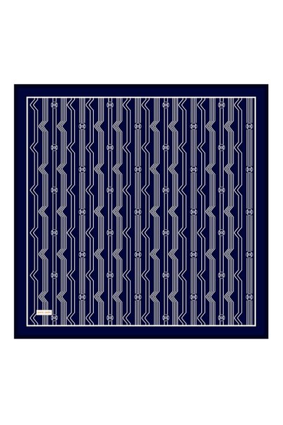 Pierre Cardin Navy Blue 90X90 Silk Twill Scarf