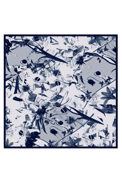 Pierre Cardin Navy Blue 90X90 Silk Twill Scarf