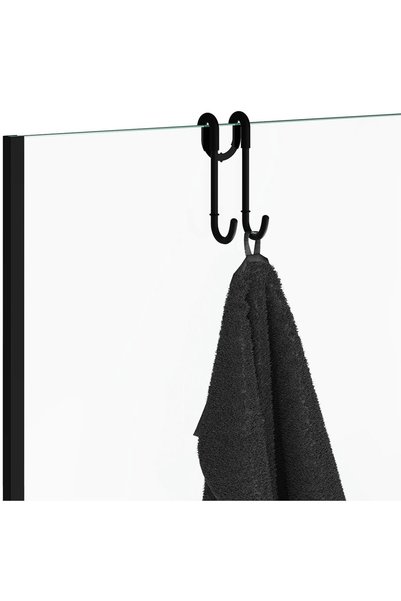 Decor Walther Διπλός γάντζος για πάνελ ντους, Μαύρος ορείχαλκος, 3,5 x 4 x 11...