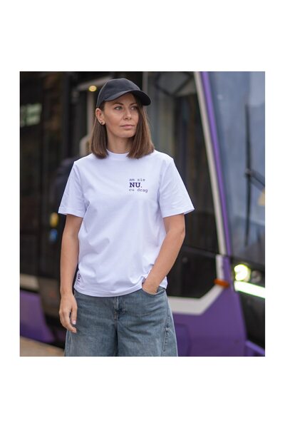 STRD MOOD Tricou unisex STRD MØOD „am zis NU. cu drag”, 100% bumbac organic, ...