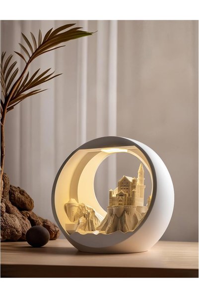 Arabest Handmade Gypsum Night Light with Aroma Diffuser,3-Color Adjustable Mo...