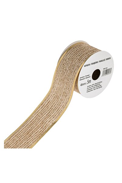 OEM Panglică decorativă Textila cu Glitter de Crăciun 5 m x 48 mm