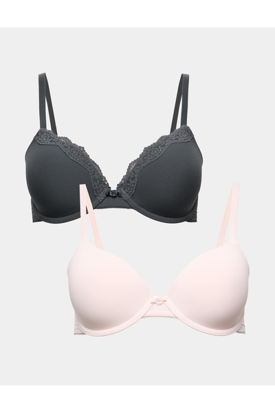 Marks & Spencer Dikişsiz Çiçek Dantelli Demi Cup Sütyen