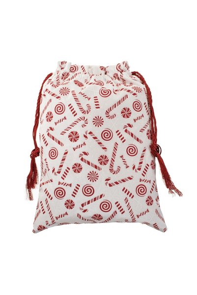 OEM Saculet Catifelat Candy Alb de Crăciun 30x40 cm – Ambalaj Festiv pentru C...
