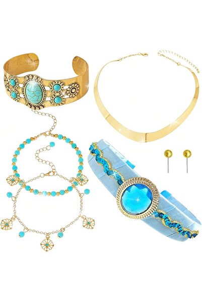 TERRIFI 6PCS Arabian Princess Costume Accessorie, Women Princess Accessorie H...