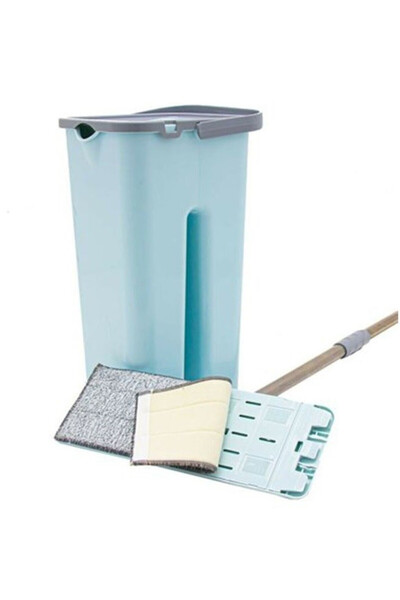 OEM Mop plat cu rotire 360º, Galeata cu 2 cuve, spalare si stoarcere rapida +...