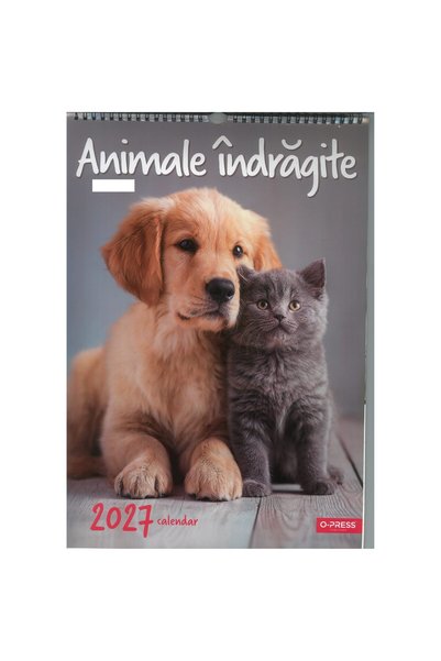 O-PRESS Calendar animale indragite 2027, A3, 8 file