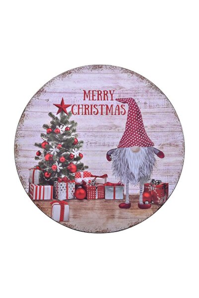OEM Platou Decorativ Rotund din Plastic de Crăciun Gnome Brad Ø40 cm – Decor ...