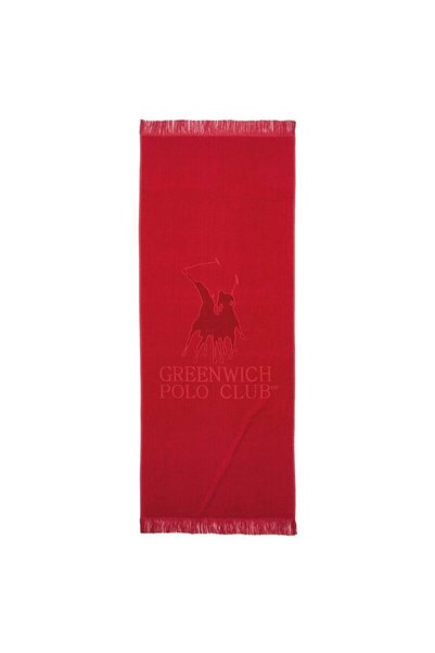 Greenwich Polo Club 3657 Κόκκινη Βαμβακερή Πετσέτα Θαλάσσης Ζακάρ, 90 x 190 ε...