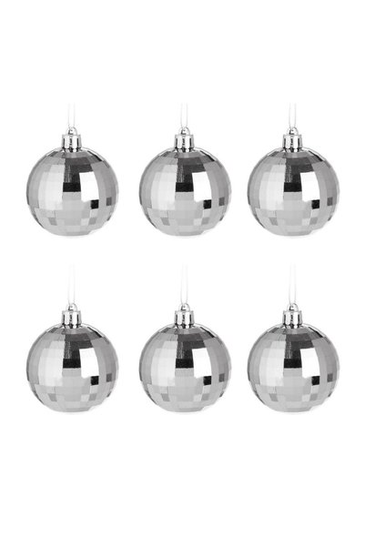 OEM Set Globuri de Crăciun Disco Ball Ø8 cm – 6 buc. – Atmosferă Festivă pent...