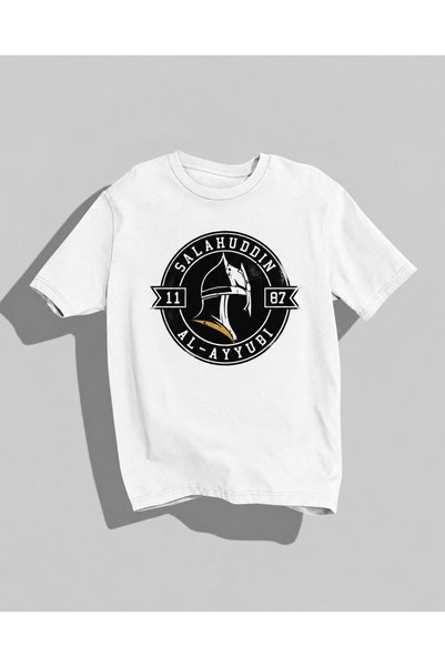 Nulivez Selahaddin Eyyubi Printed Unisex Oversize T-Shirt – Black and White