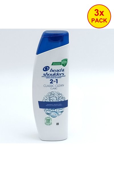 Head & Shoulders 3x PACK - SHAMPOO 330ML 2 IN 1 CLASSIC CLEAN