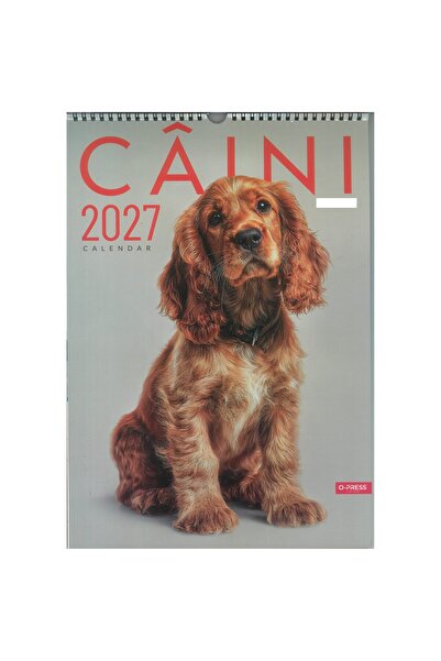 O-PRESS Calendar caini 2027 A3, 8 file,