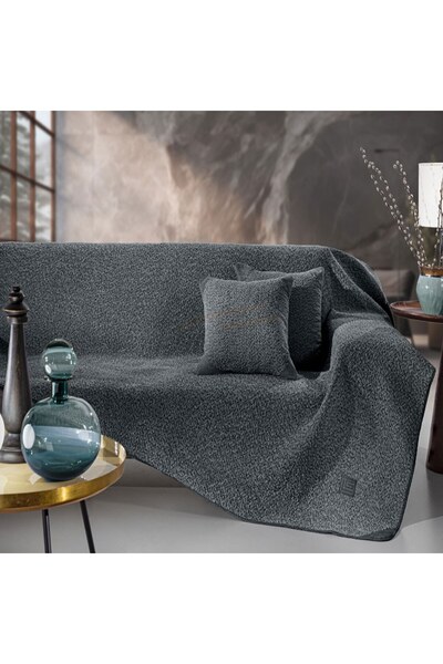 Guy Laroche Κουβέρτα Καναπέ Λάμα Ανθρακί Διθέσια, 170 x 250 εκ.