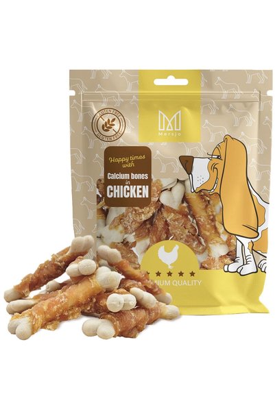 Mersjo Cuburi de calcar cu pui, gustare pentru câini, fără cereale, Mersjo, 500g