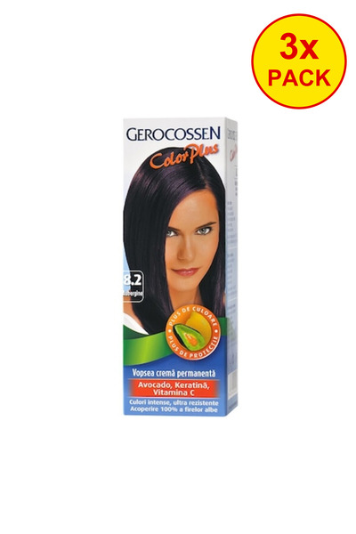 GEROCOSSEN 3x ΠΑΚΕΤΟ Vopsea Color Plus, 8.2, Μελιτζάνα