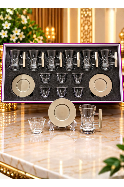 ALQANNAS Tea Cups + Embossed Crystal Coffee Cups with Saucers Plastic Silver ...