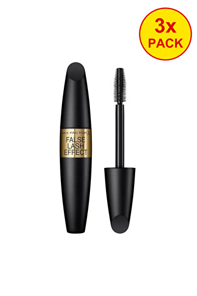 Max Factor Pachet de 3 Mascara cu efect de gene false, negru, 13.1ml