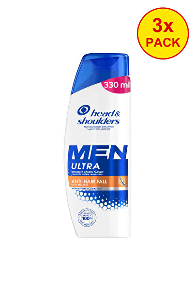 Head & Shoulders 3x PACK Men Ultra Anti-Dandruff Shampoo with Caffeine 330ml