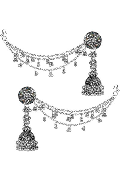 Efulgenz Oxidized Traditional Earrings for Women Jhumka Jhumki Dangle Earring...