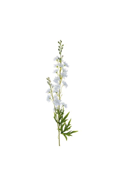 OEM Creanga Decorativa cu Floare Artificială Albă Delphinium 84 cm – Decor Re...