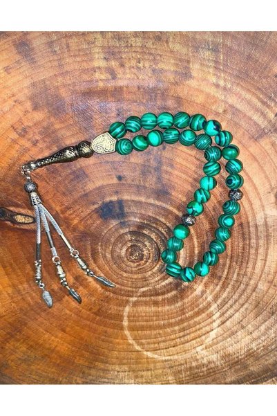 Luba Malachite Natural Stone 8 mm 33 Pieces Prayer Beads