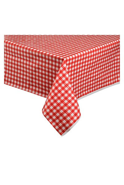 OEM Față de Masă din Plastic Roșu in Carouri 214x137 cm – Protecție și Decor ...