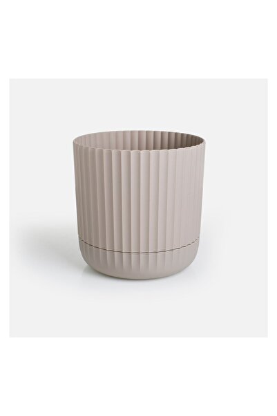 OEM Ghiveci pentru flori din Plastic cu Farfurie Integrată Bej Ø16,5x16,5 cm ...