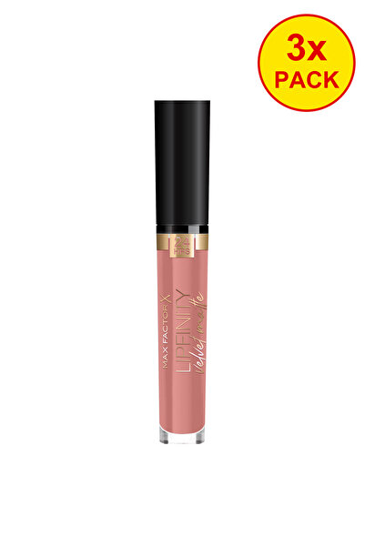 Max Factor PACK 3x Ruj lichid mat catifelat 15 Nude Silk, 3,5 ml