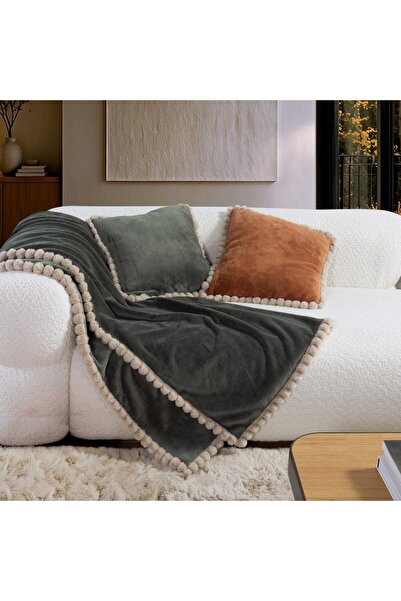 Nef Nef Homeware Nef-Nef Homeware Pompozia Πράσινο Ριχτάρι Καναπέ, 130 x 180 εκ.