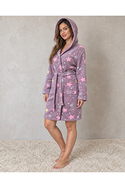 embody Jachetă de damă pufoasă și călduroasă din polar fleece, cu glugă, șnur...