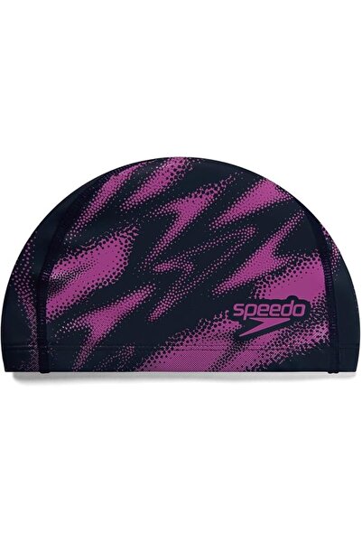 SPEEDO قبعة سباحة من Boom Ultra Pace للجنسين، باللون الأزرق/الأرجواني